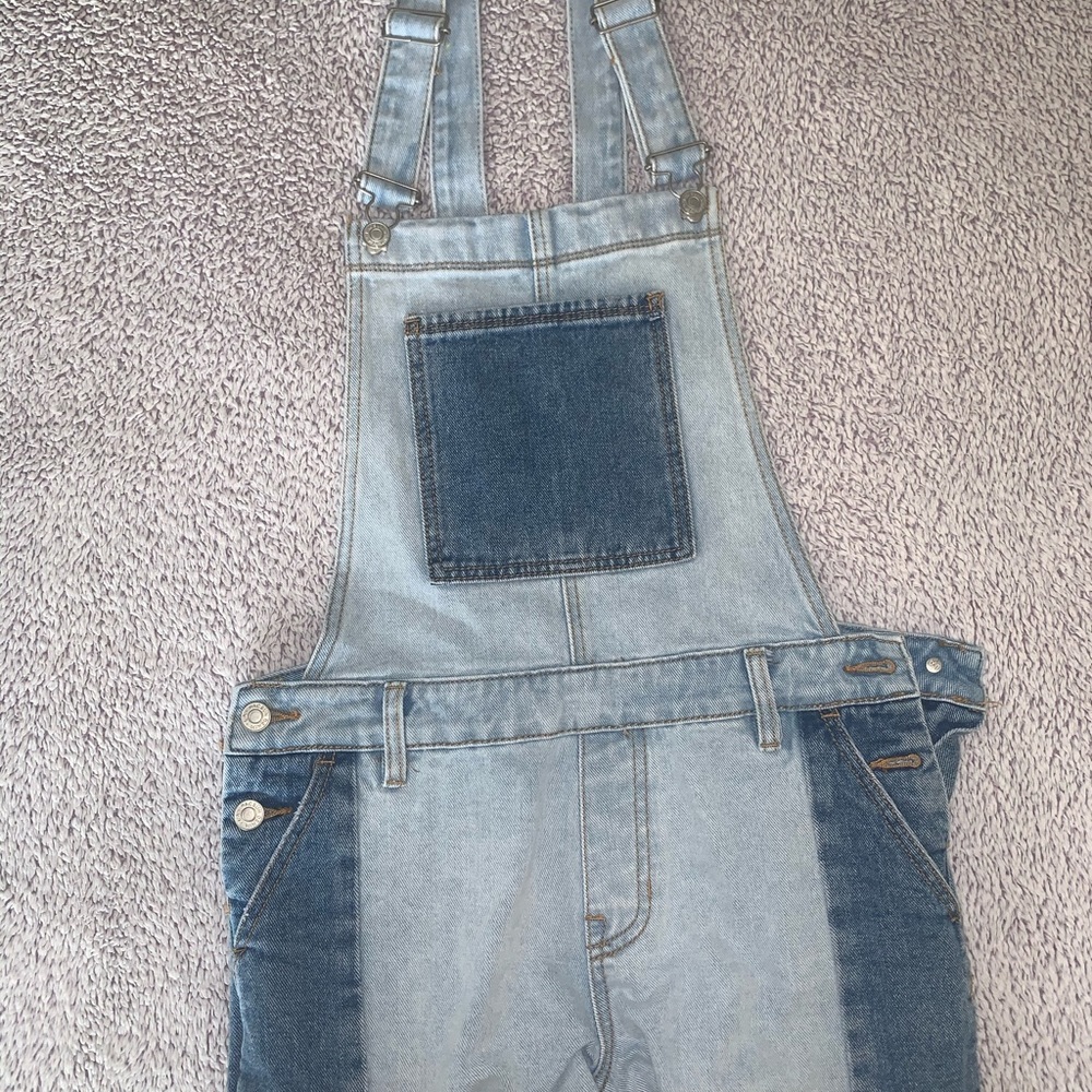 Multi Color PACSUN Denim Overall. WORN ONCE